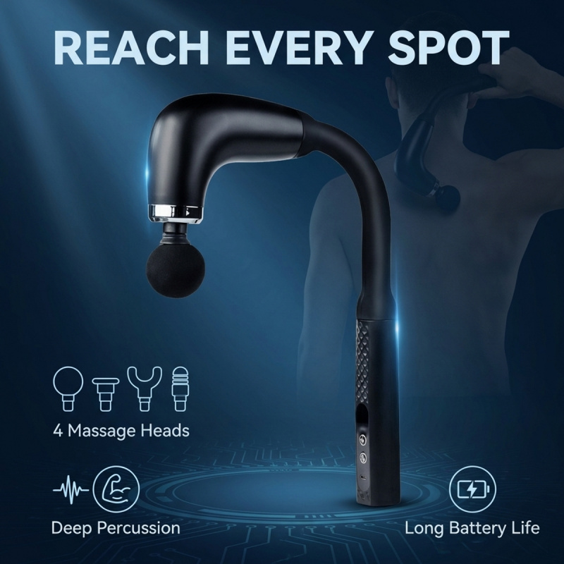 Health Wellness - Electric Muscle Massage Gun with 4